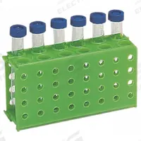 Tube Rack: 2 1/8 in Overall Wd, 3 3/4 in Overall Ht, 6 7/8 in Overall Lg, Polypropylene, Green (MPN HS29022C). Key specifications — Material: Polypropylene; Mounting Location: Benchtop; Color: Green; Product Type: Test Tube Rack; Total Holding Capacity: (32) Wells 1.5/2.0 mL Tubes; Brand: HEATHROW SCIENTIFIC.