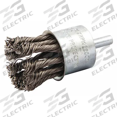 APPROVED VENDOR End Brush: Twisted Steel, 1 1/8 in Dia, 0.02 in Fill Dia - Heavy-Cleaning Brushes for Carbon Steel