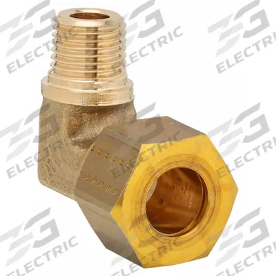 LEGRIS Compression Fitting Elbow: 12 mm OD x 3/8 in Pipe Fitting Size, Compression x MBSPT - Standard Sleeve Brass Compression Fittings