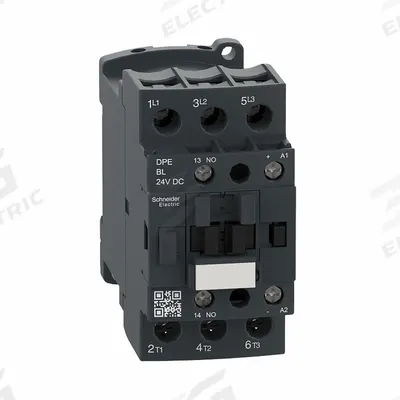 SCHNEIDER Magnetic Contactor: Non-Reversing, 3 Poles, 3NO Contacts, 38 A - Non-Reversing IEC Contactors