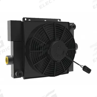 AKG Forced Air Oil Cooler: 16 hp Heat Removed, 50 gpm Max. Flow, 377 psi Max. Pressure - DC Motor Driven Forced Air Oil Coolers