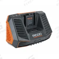 RIDGID Battery Charger: Single-Port Charging, For 12V DC/14.4V DC/18V DC/9.6V DC, 120V AC (MPN 140320010). Key specifications — attr1255775: Rapid; attr1255810: 14.4V DC; attr1255811: (1) 18V; attr1255812: 120V AC.