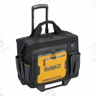 DEWALT Tool Bag: 19 1/4 in W 12 1/8 in D 18 1/4 in H, Ballistic Nylon, Yellow - Rolling Tool Bags & Backpacks