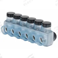 POLARIS Multitap Connector: 6 Port, Double-Sided Entry, 6 AWG – 350 kcmil Wire Size, Clear (MPN IPLD350-6CB). Key specifications — Body Material: Aluminum; Brand: POLARIS.