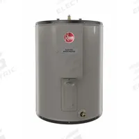 RHEEM Electric Water Heater: 208V AC, 28 gal, 9,000 W, Single/Three Phase, 30 in Ht, 30 gph @ 40°F (MPN ELDS30-TB). Key specifications — Phase: Single; Brand: RHEEM.