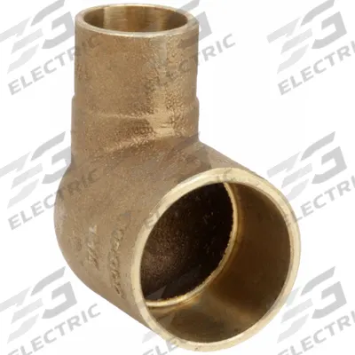 NIBCO Sweat Fitting Elbow: 1 1/4 in CTS x 3/4 in CTS, Cup x FTG, Bronze (MPN 707R-LF 11/4X3/4) - Low-Lead Cast Copper & Bronze Tube Fittings