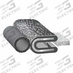 TRIM LOK INC Trim Seal: Rounded, 250 ft Overall Lg, PVC Outer, EPDM Bulb, 3/8 in Leg Lg (MPN 7M062B3X1/16C-250). Key specifications — Standards: UL 94HB; Bulb Material: EPDM; Brand: TRIM LOK INC; Color: Black; Outer Material: PVC; Profile Shape: Rounded.