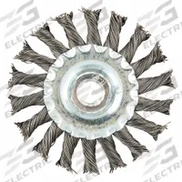 APPROVED VENDOR Wire Wheel Brush: Twisted Steel, 4" Dia x 9/16" Wd, 5/8"-11 Arbor, 0.02" Fill (MPN 66252839019). Key specifications — Brand: APPROVED VENDOR.