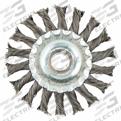 APPROVED VENDOR Wire Wheel Brush: Twisted Steel, 4" Dia x 9/16" Wd, 5/8"-11 Arbor - Heavy-Cleaning Brushes for Contoured Carbon Steel Surfaces