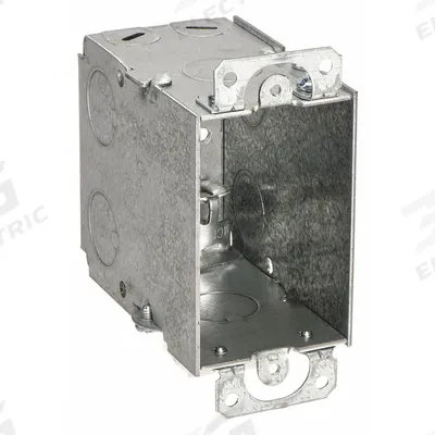 HUBBELL Electrical Box: Steel, Steel Material & Nominal Size, 1 Gangs, 3 1/2 in Box Dp - Cut-In Electrical Boxes