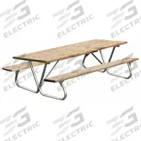 ULTRASITE Picnic Table: Pressure Treated Wood, Woodtone, 30 1/4 in Overall Ht, 96 in Overall Lg (MPN gBT158-PT8). Key specifications — Brand: ULTRASITE; Tabletop Color: Woodtone; Manufacturer Part Number: gBT158-PT8; Product Type: Picnic Table; Frame Material: Steel.