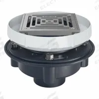 ZURN Floor Drain: 8 1/4 in Overall Dia, 6 in Grate Size, 3 in Nominal Pipe Size, Solvent Weld, ABS (MPN EZ1-AB2-S6-SS). Key specifications — Color: Silver; Connection Type: Solvent Weld; Brand: ZURN; Includes: Stainless Mesh Screen.