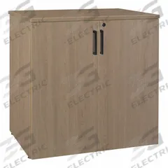 REGENCY Storage Cabinet: Noble Oak, Laminate/Melamine, 35 in Overall Ht, 35 in Overall Wd, 2 Shelves (MPN LSC3535NO). Key specifications — Material: Melamine; Brand: REGENCY; Color: Noble Oak; Locking: Yes.