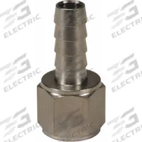 DIXON VALVE & COUPLING Barbed Hose Fitting: For 3/8 in Hose I.D., Hose Barb x NPTF, Male x Female (MPN 1040606SS). Key specifications — Fitting Connection Type: Hose Barb x NPTF; Fitting Gender: Male x Female; Nipple Grip Type: Hex; Brand: DIXON VALVE & COUPLING.