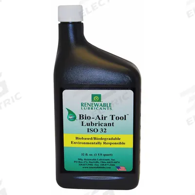 RENEWABLE LUBRICANTS Air Tool Oil: Synthetic, -22°F Min. Op Temp., 250°F Max. Op Temp. - Air Tool Lubricants