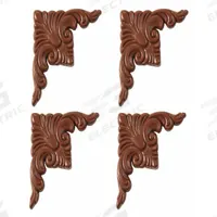 MIRREDGE Corner Plates: 1 1/2 in Overall Ht, 3 1/2 in Overall Wd, 1/4 in Overall Dp, 4 PK (MPN 63504). Key specifications — Brand: MIRREDGE; Corner Shape: Square; Finish: Wood Grain; Color: Royal Oak; Material: Plastic; Lighted: No.