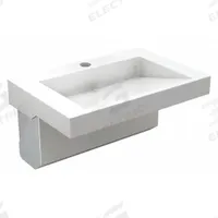 ACORN Wash Basin: 3801, White, Corterra®, 30 in Overall Lg, 20 in Overall Wd, 17 in Overall Ht (MPN 3801-09-H1-OCC11). Key specifications — Series: 3801; Includes: Mounting bracket.; Color: White; Brand: ACORN; Sink Type: General Purpose; Material: Corterra®; Sink Material: Polymer Resin.