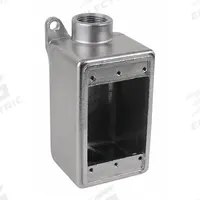 CALBRITE Electrical Box: Stainless Steel, Rectangular, 1 Gangs, 1 in Hub Size, 25 cu in Capacity (MPN S61000FDCS). Key specifications — Color: Gray; Brand: CALBRITE.