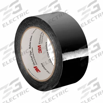3M Electrical Tape: 2 in Wd, 72 yd Lg, 2.5 mil Thick, Polyester Film, Acrylic - Abrasion-Resistant Electrical Tape