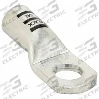 WESTWARD Lug: Crimpable Side Terminal, Crimp/Solder, Copper/Tin, 1/0 ga, Black, 1/2 in Stud Size (MPN 23ZA13). Key specifications — Shape: Straight; Raised Pads: No; Lug Type: Crimpable Side Terminal; Contact Material: Copper; Gauge: 1/0 ga; Stud Size: 1/2 in; Color: Black; Brand: WESTWARD.