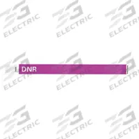 ID Wristband: DNR, 10 in Overall Lg, 3/4 in Overall Wd, Tyvek®, Purple, 500 PK (MPN ALR-TP-36). Key specifications — attr1085229: Purple; attr1126094: Purple.