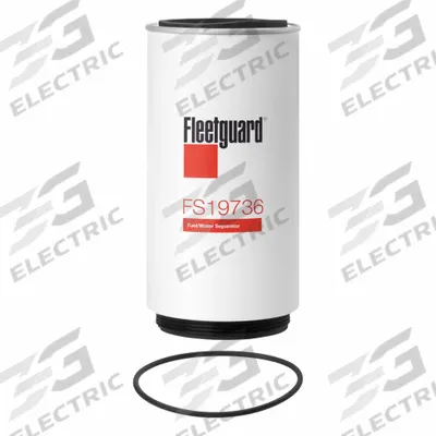 FLEETGUARD Fuel Filter: Spin-On, 8 9/16 in Overall Lg, 4 3/8 in Outside Dia - Spin-On Fuel/Water Separators