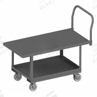 APPROVED VENDOR Platform Truck: 2,000 lb, 48 in L x 30 in W x 26 in H Deck, Solid, 12 ga Deck, Std (MPN WHPT30486MR95). Key specifications — Side Panel Type: No Side Panels; Brand: APPROVED VENDOR; Color: Gray; Caster/Wheel Configuration: (2) Rigid.
