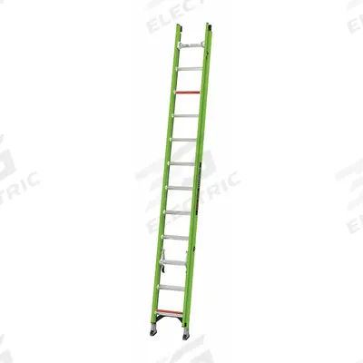 LITTLE GIANT Extension Ladder: 24 ft Ladder Size, Fiberglass, 375 lb Load Capacity - Non-Conductive Fiberglass Extension Ladders