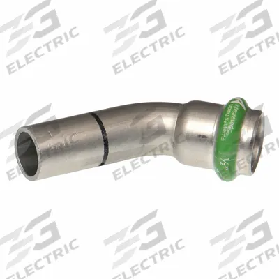 APOLLO Crimp Elbow Fitting: 1 1/2 in Pipe x 1 1/2 in Pipe Size, Press-fit x FTG - Potable Water Stainless Steel Press Fittings