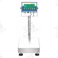 ADAM EQUIPMENT Food Scale: 15 3/4 in Weighing Surface Dp, 11 3/4 in Weighing Surface Wd, LCD (MPN GGB65aH). Key specifications — Connection Ports: RS-232; Readability: 1 g/0.002 lb; Brand: ADAM EQUIPMENT.