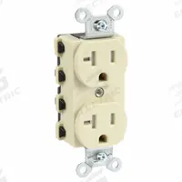 HUBBELL Receptacle: Duplex, 5-20, Ivory, 125V AC, 20 A, 2 Pole / 3 Wire (MPN SNAP5362ITRA)