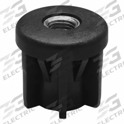 ELESA Tube End Leveling Mount: Round, Plastic, 3/4"-10 Thread Size, 1,232 lb Capacity - Tube End Leveling Mounts without Feet