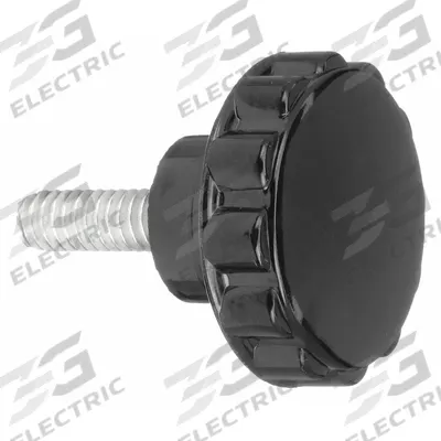 DAVIES Hand Knob: Fluted, Thermoset, 3/8"-16 Thread, 50 mm Thread Lg - Fluted Knobs with Threaded Stud