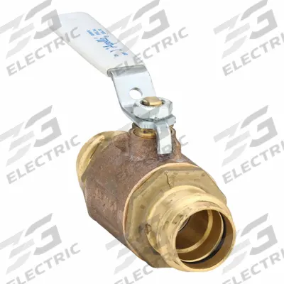APOLLO Manual Two-Way Ball Valve: 1 in Size, Brass/Bronze, Straight, Press x Press - Bronze Ball Valves