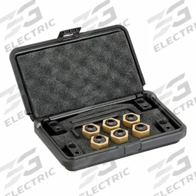 MITEE-BITE PRODUCTS INC MITEE-BITE T-Slot Fixture Clamp Kit: Brass, Smooth Face - T-Slot Hex-Edge Fixture Clamp Kits