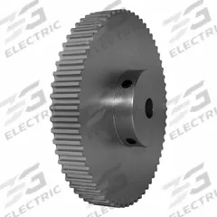 DAYTON Timing Pulley: Modified Curvilinear, Fixed, For GT Timing Belt Section, For 9 mm Belt Wd (MPN 62-5P09-6A5). Key specifications — Brand: DAYTON; Finish: Clear Anodized; For Belt Series: Powerhouse®.