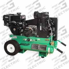 SPEEDAIRE Portable Air Compressor/Generator: 2 Stage, 14 hp Engine, Mi-T-M, 15.7 cfm @ 90 psi (MPN AG2-PM14-08GE). Key specifications — attr50858: Mi-T-M; attr50864: Electric; attr50844: SPEEDAIRE.