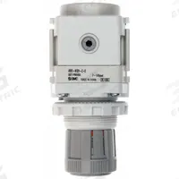 SMC Regulator: Die-Cast Aluminum, 1/4 in NPT, 7.251887 psi to 123.2821 psi, 1 MPa Max Op Pressure (MPN AR30-N02H-Z-D). Key specifications — attr111664: No; attr111400: AR-D; attr111627: SMC.