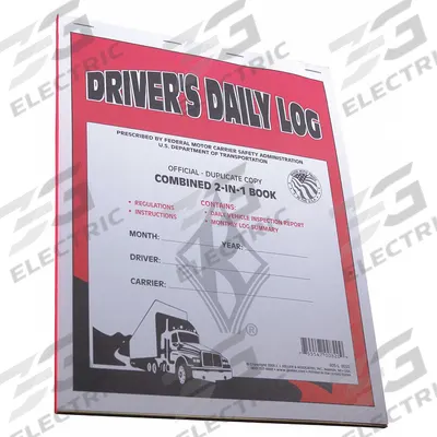 JJ KELLER Drivers Daily Logbook 2 In 1: Driver's Daily 2-in-1 Log Book, Carbon, English - Combination Logbooks