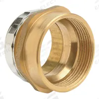 ZURN Waste Connector: Cast Brass, Chrome-Plated, Silver, 1 1/2 in Nominal Pipe Size, 4 in Overall Lg (MPN Z8939CZ-PC). Key specifications — Finish: Chrome-Plated; Includes: Brass Compression Ring and Slip Nut; Brand: ZURN; Material: Cast Brass; Connection Type: IPS.