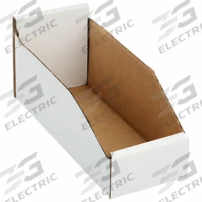 PACKAGING CORPORATION OF AMERICA Corrugated Shelf Bin: 11 in Overall Lg, 4 1/4 in x 4 3/4 in - Light-Use Cardboard Shelf Bins
