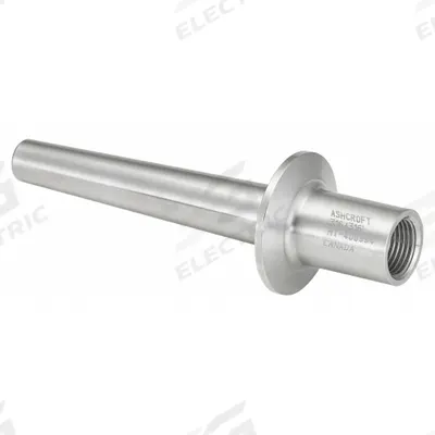 ASHCROFT Sanitary Clamp Thermowell: Stainless Steel, For 15 in Stem Lg - Sanitary Clamp Thermowells