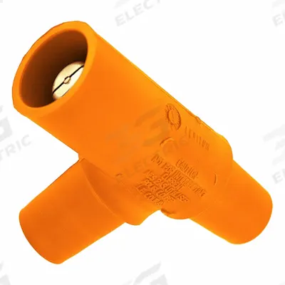 LEVITON Tapping Tee: Female-Male-Female, Orange, 600V AC, 400 A - Tapping Tees