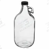 QORPAK Jug: Colorless, Uncoated Bottle, Glass, 1.92 L, 124 mm, Includes Closure, 265 mm Overall Ht (MPN GLC-01406). Key specifications — attr1371258: Yes; attr1371256: Shouldered; attr1371264: QORPAK; attr1371229: Uncoated Bottle.