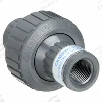 PLAST-O-MATIC Check Valve: Diaphragm, Inline Valve Body, 1/2 in Pipe Size, FNPT x FNPT, PVC, Female (MPN CKM050V-PV). Key specifications — Brand: PLAST-O-MATIC; Diaphragm Material: FKM.