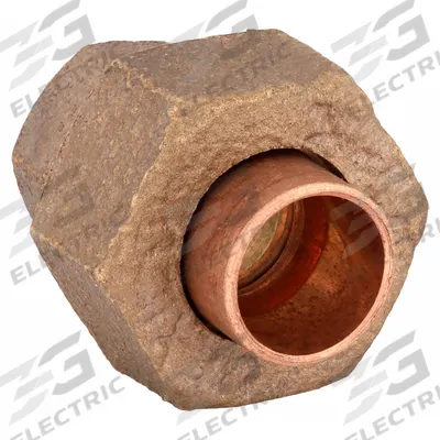 NIBCO Sweat Fitting Union: 3/4 in CTS x 3/4 in CTS, Cup x FTG, Cast Copper (MPN U733-3/4) - Cast Copper & Bronze Tube Fittings