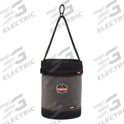ERGODYNE Bucket Bag: 12 1/2 in W x 17 in H x 12 1/2 in L, Gray, Canvas, 0 Pockets - Canvas Bucket Bags