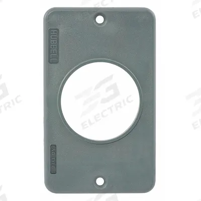HUBBELL WIRING DEVICE-KELLEMS Outlet Box Plate: Portable Outlet Box Cover, Single Receptacles - Portable Power Outlet Box Covers