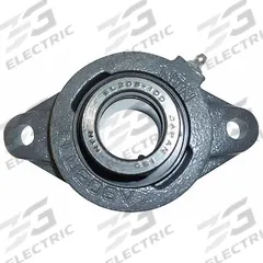 NTN 2 Bolt Flange Bearing: Radial Ball, 15/16 in Bore, Cast Iron, Eccentric Collar, 4 29/32 in Lg (MPN UELFLU-15/16M). Key specifications — Bore Type: Cylindrical; Brand: NTN; Lubricant Material: NLGI #3 Equivalent; Mounting Bolt Size: 7/16 in; System of Measurement: Inch.