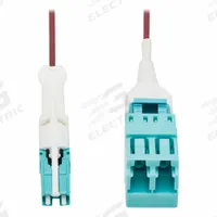 EATON TRIPP LITE Fiber Cable: Multi-Mode, 1 ft Lg, CS / PC Male End 1, LC / PC Female End 2, LSZH (MPN N822L-001-MF). Key specifications — Fire Rating: Riser; Jacket Material: LSZH; Number of Fibers: Duplex; Fiber Type: OM4; Brand: EATON TRIPP LITE; End 1 Connection Gender: Male; End 1 Contact Type Finish: PC; End 2 Connection Gender: Female.